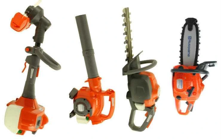 Husqvarna Kids Toy Play Set with Chainsaw, Hedge Trimmer, Leaf Blower and Weed Eater

